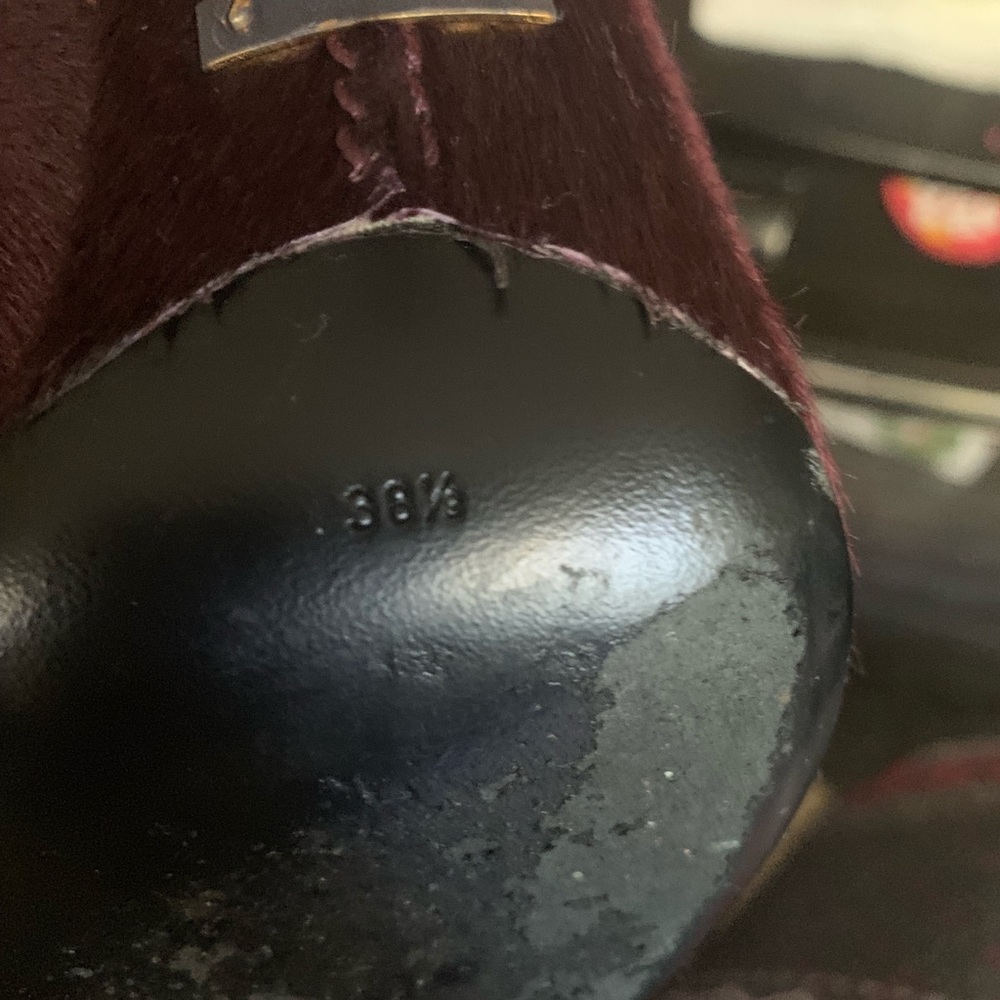 Tom Ford Maroon Pony Hair Cowboy Boots View 6